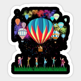 ballon's festival funny art Sticker